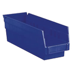 4 1/8″ × 17 7/8″ × 4″ - Blue Economy Shelf Bin - Top Tool & Supply