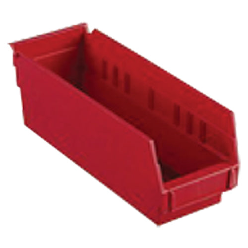 4 1/8″ × 17 7/8″ × 4″ - Red Economy Shelf Bin - Top Tool & Supply