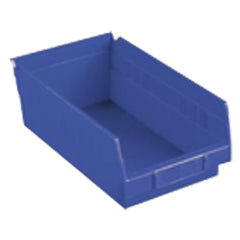 11 1/8″ × 11 5/8″ × 4″ - Blue Economy Shelf Bin - Top Tool & Supply