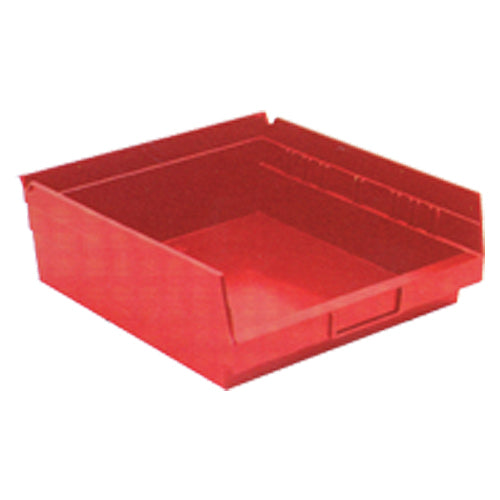 11 1/8″ × 11 5/8″ × 4″ - Red Economy Shelf Bin - Top Tool & Supply