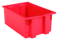 19-1/2 x 15-1/2 x 10'' - Red Nest-Stack-Tote Box - Top Tool & Supply