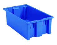 19-1/2 x 13-1/2 x 8'' - Blue Nest-Stack-Tote Box - Top Tool & Supply