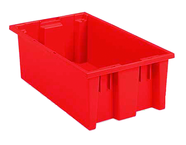 19-1/2 x 13-1/2 x 8'' - Red Nest-Stack-Tote Box - Top Tool & Supply