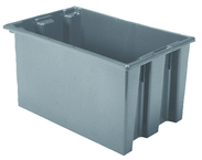 23-1/2 x 15-1/2 x 12'' - Gray Nest-Stack-Tote Box - Top Tool & Supply