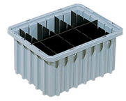 20-1/8 x 14-7/8 x 7-7/16'' - Gray Akro-Grid Stackable Containers - Top Tool & Supply