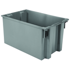 29-1/2 x 19-1/2 x 15'' - Gray Nest-Stack-Tote Box - Top Tool & Supply