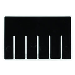 6-Pack - Black - Short Bin Dividers for use with Akro-Grid Container 33-105 - Top Tool & Supply