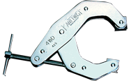 T-Handle Deep Throat Clamp - 2-1/4'' Throat Depth, 4-1/2'' Max. Opening - Top Tool & Supply