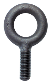 No Shoulder Plain Eye Bolt - 1-1/8-7 Thread, 2'' Eye Dia. - Top Tool & Supply