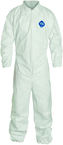 Tyvek® White Collared Zip Up Coveralls w/ Elastic Wrist & Ankles - Large (case of 25) - Top Tool & Supply