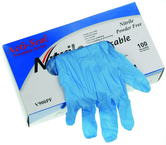 4 Mil Blue Powder Free Nitrile Gloves - Size Medium (box of 100 gloves) - Top Tool & Supply