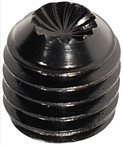 3/8-24 x 1/2 - Black Finish Heat Treated Alloy Steel - Socket Set Screws - Knurled - Top Tool & Supply