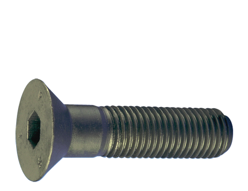 3/8-24 x 2 - Black Finish Heat Treated Alloy Steel - Cap Screws - Flat Head - Top Tool & Supply