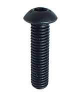 3/8-24 x 1/2 - Black Finish Heat Treated Alloy Steel - Cap Screws - Button Head - Top Tool & Supply