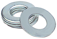 7/8 Bolt Size - Zinc Plated Carbon Steel - Flat Washer - Top Tool & Supply