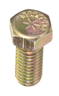 1-1/4-7 x 5-1/2 - Zinc / Yellow Plated Heat Treated Alloy Steel - Cap Screws - Hex - Top Tool & Supply