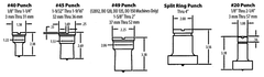 001844 No. 20 1/2 x 1-1/4 Oval Dies - Top Tool & Supply