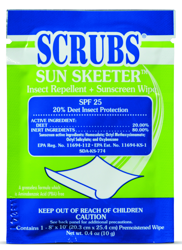 SUN SKEETERâ„¢ Insect Repellent & Sunscreen Wipes - PackageÂ of 100 - Top Tool & Supply