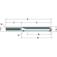 27030S-150L Straight T-A® Spade Blade Holder - Straight Flute- Series 3 - Top Tool & Supply