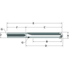 25025S-125L T-A® Spade Blade Holder - Straight Flute- Series 2.5 - Top Tool & Supply