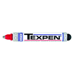 Texpen Medium Marker - Stainless Steel Ball Tip - Red - Top Tool & Supply