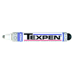 Texpen Medium Marker - Stainless Steel Ball Tip - White - Top Tool & Supply