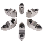 Hard Top Jaws for Scroll Chuck 8" 6-Jaw 6 Pc Set - Top Tool & Supply