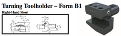 VDI Turning Toolholder - Form B1 (Right-Hand Short) - Part #: CNC86 21.5032 - Top Tool & Supply