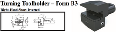 VDI Turning Toolholder - Form B3 (Right-Hand Short-Inverted) - Part #: CNC86 23.3020 - Top Tool & Supply