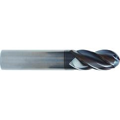 1/8x1/8x3/8x1-1/2 4 Flute Ball Nose TuffCut® XT HP End Mill ALtima® Blaze Coated - Top Tool & Supply