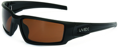 Hypershock Matte Black Frame - Espresso Polarized Lens Safety Glasses - Top Tool & Supply