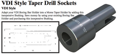 VDI Style Taper Drill Socket - (Shank Dia: 50mm) (Head Dia: 64mm) (Morse Taper #2) - Part #: CNC86 64.4583#2M - Top Tool & Supply