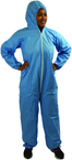 Flame Resistant Coverall w/ Zipper Front, Hood, Elastic Wrists & Ankles Large - Top Tool & Supply