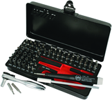 Master Tech 65 Piece Set - ESD Handle, MIni Ratchet and MicroBits In Metal Storage Box - Top Tool & Supply