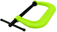 Drop Forged Hi Vis C-Clamp, 2" - 12-1/4" Jaw Opening, 6-5/16" Throat Depth - Top Tool & Supply