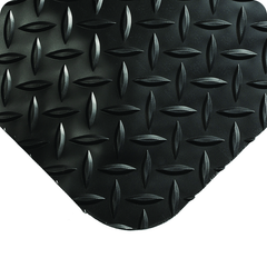 Diamond-Plate Select 15/16" x 4' x 75' Black Work Mat - Top Tool & Supply