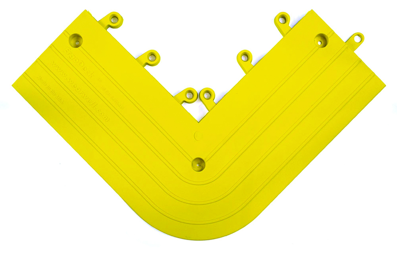 ErgoDeck Single Outside Corner - 6' x 15' x 15' (Yellow) - Top Tool & Supply