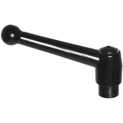 Model 70596, Clamp Lever Size 4 - Zinc Ball Style with Steel Insert, Screw and Spring tapped 3/8″–16 - Top Tool & Supply