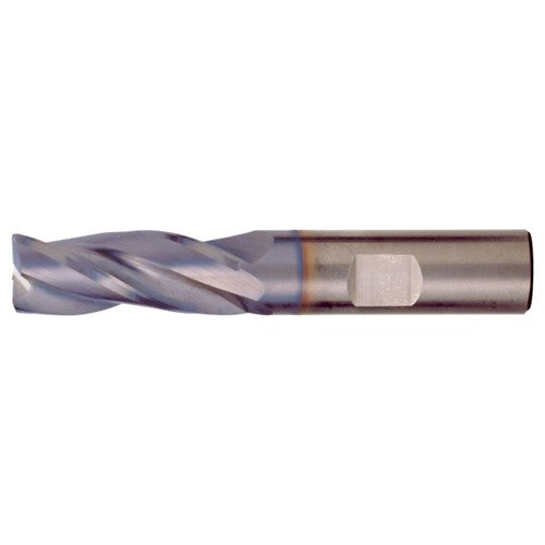 ‎13/32″ × 7/16″ × 1″ × 2-1/2″ RHS / RHC Solid Carbide 3-Flute Square End High-Performance End Mill for Steel and Stainless Steel - Bright - Exact Industrial Supply