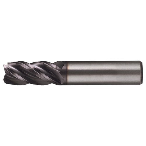 ‎5/16″ × 5/16″ × 13/16″ × 2-1/2″ RHS / RHC Solid Carbide 4-Flute Corner Radius End Mill - TiAlN - Exact Industrial Supply