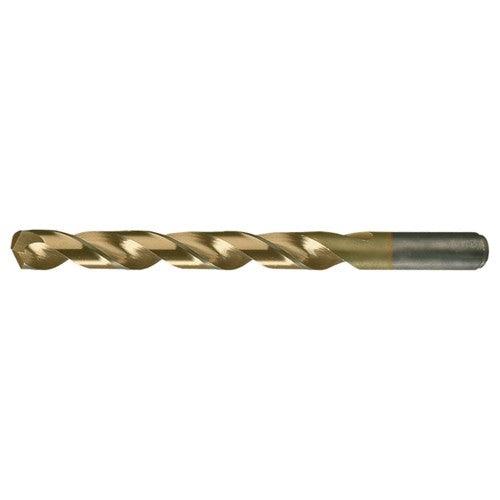 #19 RHS / RHC HSS-CO 8% (M42) 135 Degree Split Point Heavy Duty Cobalt Drill - TiN - Exact Industrial Supply