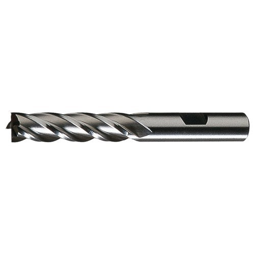 ‎21/64″ × 3/8″ × 3/4″ × 2-1/2″ RHS / RHC HSS HSS Single End Mulit Flute Center Cutting Finishing End Mill - Bright - Exact Industrial Supply