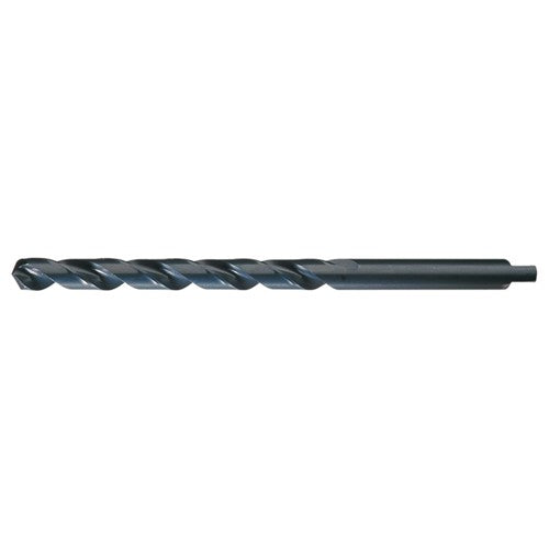 11/16 RHS / RHC HSS 118 Degree Radial Point Automotive Tanged Shank Style Taper Length Drill - Steam Oxide - Exact Industrial Supply