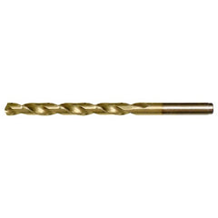 6.10mm RHS / RHC HSS-CO 8% (M42) 135 Degree Split Point Heavy Duty Cobalt Drill - TiN - Exact Industrial Supply