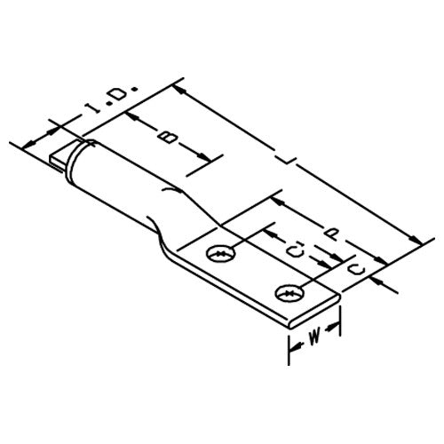 3M Scotchlok Aluminum Two Hole Lug 40149 up to 35 kV 250 kcmil Red - Top Tool & Supply