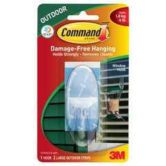 Command Outdoor Large Clear Window Hook 17093CLR-AWES - Exact Industrial Supply