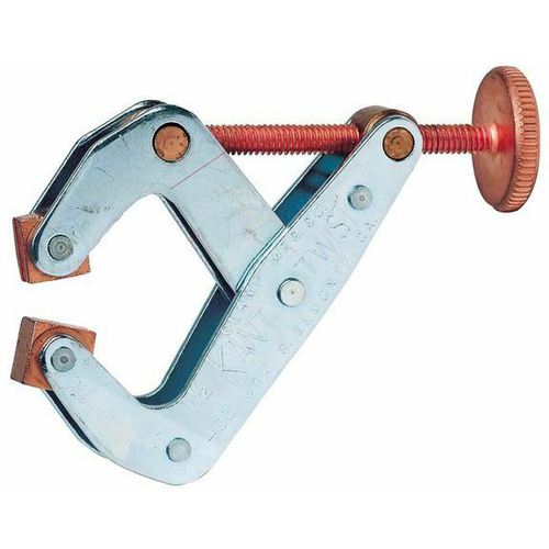 Round Handle Clamp - 1 1/8″ Throat Depth, 1 1/2″ Max. Opening - Top Tool & Supply