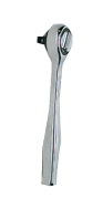 5-1/4" OAL - 1/4'' Drive - Round Head - Heavy Duty Reversible Ratchet - Plain Handle - Top Tool & Supply