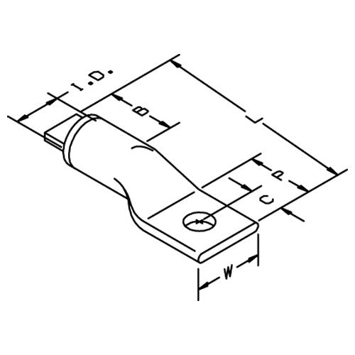 3M Scotchlok Aluminum One Hole Lug 40046 up to 35 kV 4/0 AWG White - Top Tool & Supply