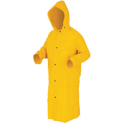 YELLOW RAIN COAT W/HOOD LRG